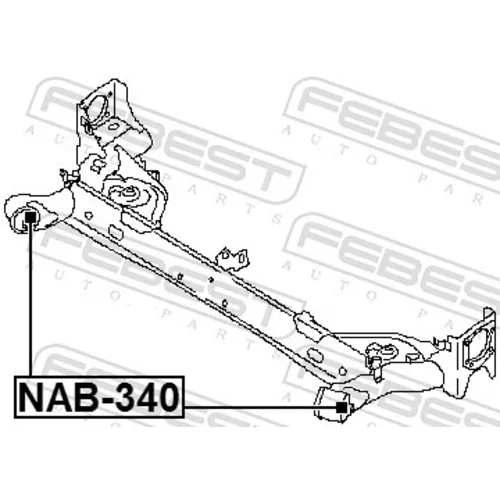 Uloženie tela nápravy FEBEST NAB-340 - obr. 1