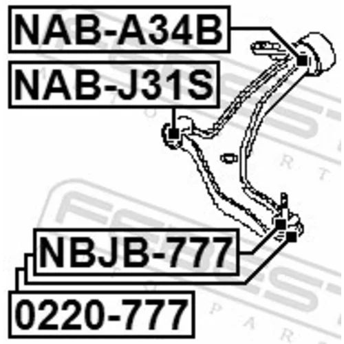 Uloženie riadenia FEBEST NAB-A34B - obr. 1