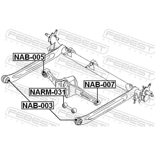 Rameno zavesenia kolies FEBEST NARM-031 - obr. 1