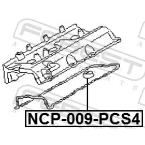 Tesnenie veka hlavy valcov FEBEST NCP-009-PCS4 - obr. 1