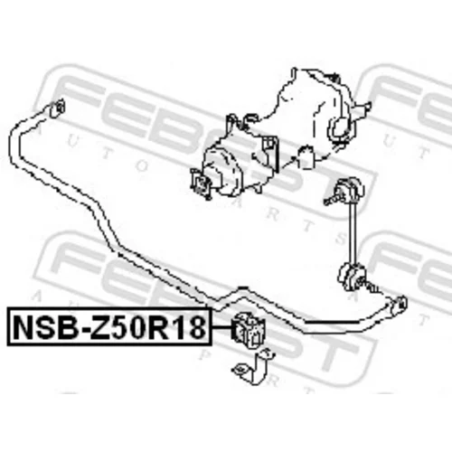 Uloženie priečneho stabilizátora FEBEST NSB-Z50R18 - obr. 1