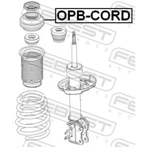 Ložisko pružnej vzpery OPB-CORD /FEBEST/ - obr. 1