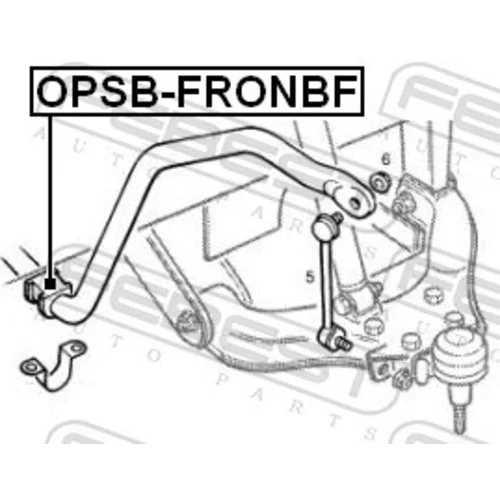 Uloženie priečneho stabilizátora FEBEST OPSB-FRONBF - obr. 1