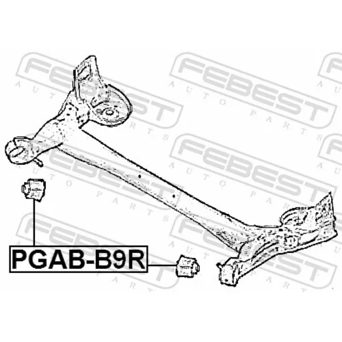 Uloženie tela nápravy FEBEST PGAB-B9R - obr. 1