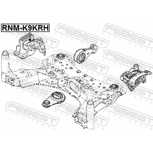 Uloženie motora FEBEST RNM-K9KRH - obr. 1