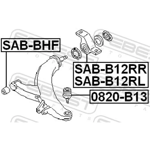 Uloženie riadenia FEBEST SAB-B12RL - obr. 1