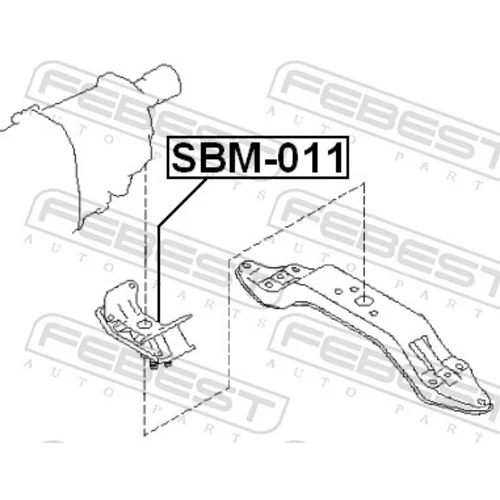 Uloženie motora FEBEST SBM-011 - obr. 1