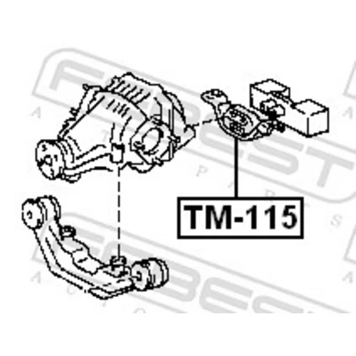 Uloženie, diferenciál FEBEST TM-115 - obr. 1