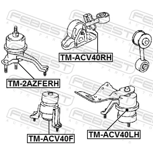 Uloženie motora FEBEST TM-ACV40LH - obr. 1