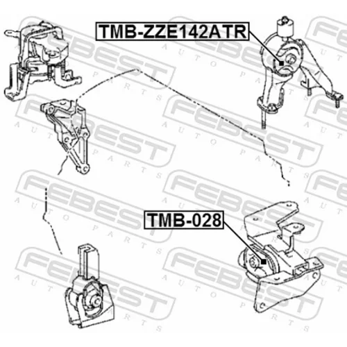 Uloženie motora FEBEST TMB-ZZE142ATR - obr. 1