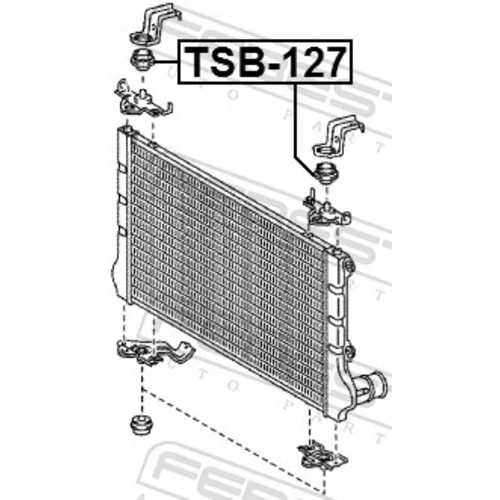 Uloženie chladiča FEBEST TSB-127 - obr. 1