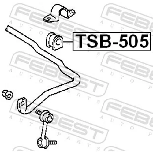 Uloženie priečneho stabilizátora TSB-505 /FEBEST/ - obr. 1