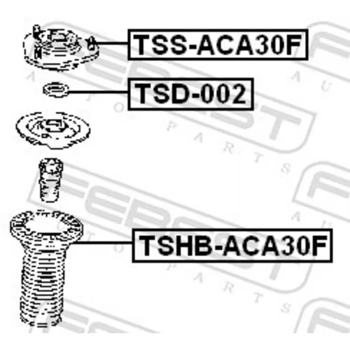 Tesnenie, Horné uloženie tlmiča FEBEST TSD-002 - obr. 1