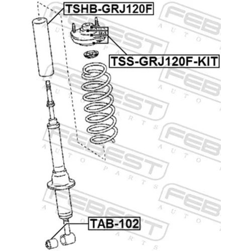 Ochranný kryt/manžeta tlmiča pérovania FEBEST TSHB-GRJ120F - obr. 1