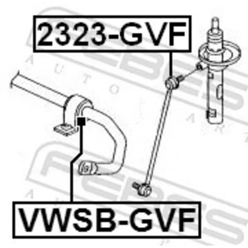 Uloženie priečneho stabilizátora FEBEST VWSB-GVF - obr. 1