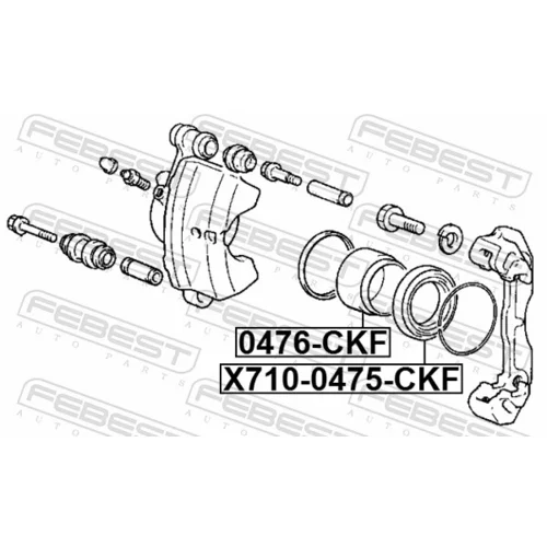 Prachovka, piest brzdového strmeňa FEBEST X710-0475-CKF - obr. 1