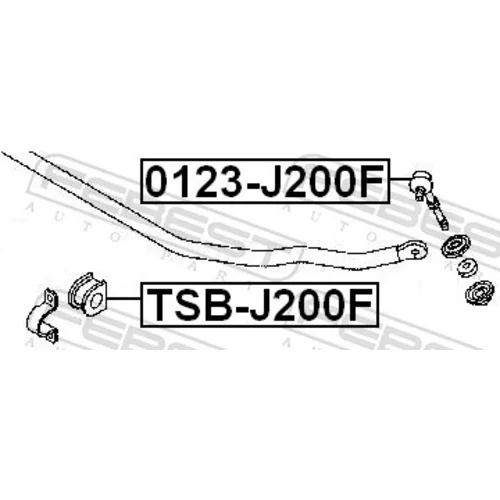 Tyč/Vzpera stabilizátora FEBEST 0123-J200F - obr. 1