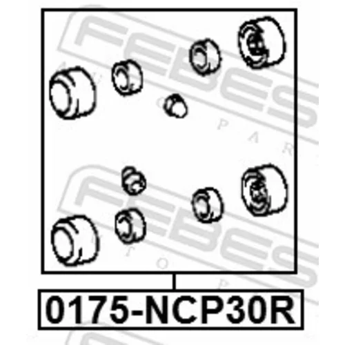 Opravná sada brzdového valčeka kolesa FEBEST 0175-NCP30R - obr. 1