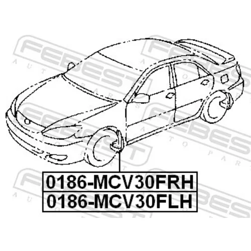 Blatník - montážna sada FEBEST 0186-MCV30FLH - obr. 1