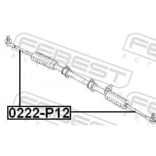 Axiálny čap tiahla riadenia FEBEST 0222-P12 - obr. 1