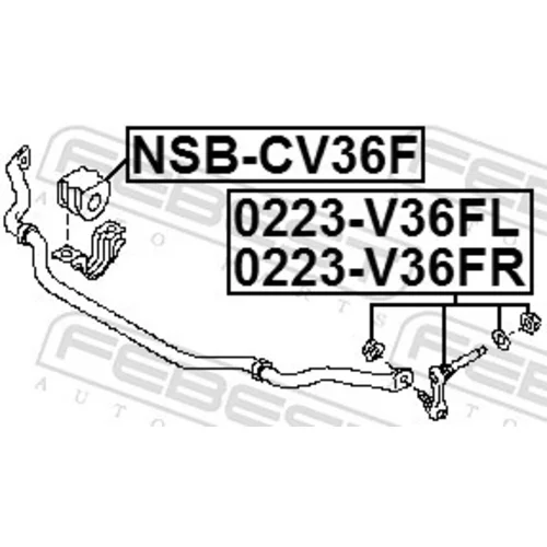 Tyč/Vzpera stabilizátora FEBEST 0223-V36FL - obr. 1