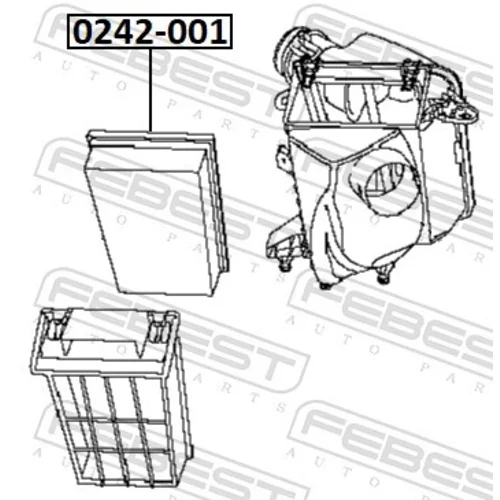 Vzduchový filter FEBEST 0242-001 - obr. 1