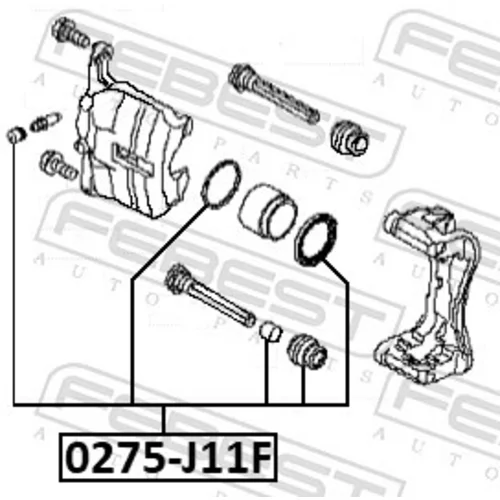 Opravná sada brzdového strmeňa FEBEST 0275-J11F - obr. 1