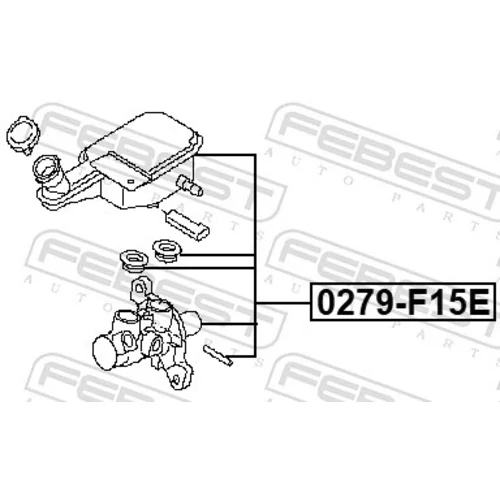 Hlavný brzdový valec FEBEST 0279-F15E - obr. 1