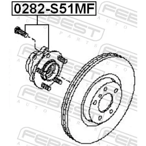 Náboj kolesa FEBEST 0282-S51MF - obr. 1