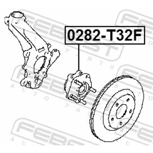 Náboj kolesa 0282-T32F /FEBEST/ - obr. 1