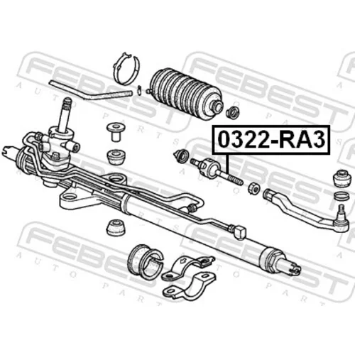 Axiálny čap tiahla riadenia FEBEST 0322-RA3 - obr. 1