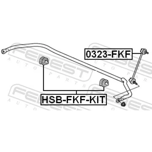 Tyč/Vzpera stabilizátora FEBEST 0323-FKF - obr. 1