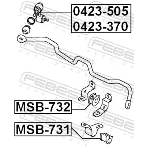 Tyč/Vzpera stabilizátora FEBEST 0423-370 - obr. 1