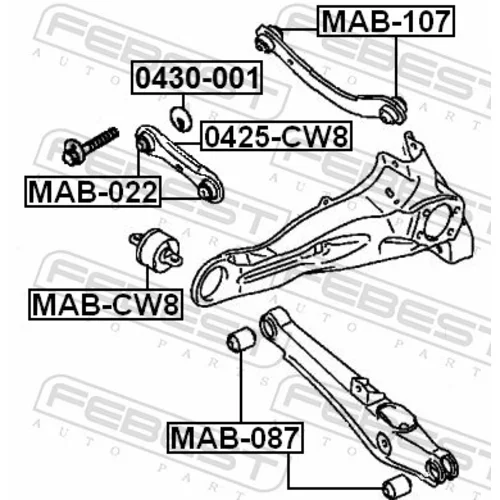 Rameno zavesenia kolies FEBEST 0425-CW8 - obr. 1