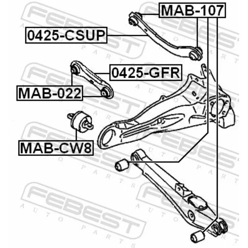 Rameno zavesenia kolies FEBEST 0425-GFR - obr. 1