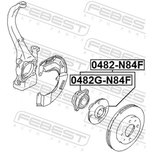 Náboj kolesa FEBEST 0482G-N84F - obr. 1