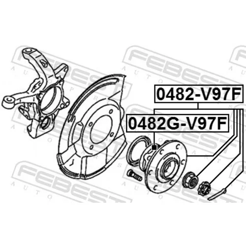 Náboj kolesa FEBEST 0482G-V97F - obr. 1