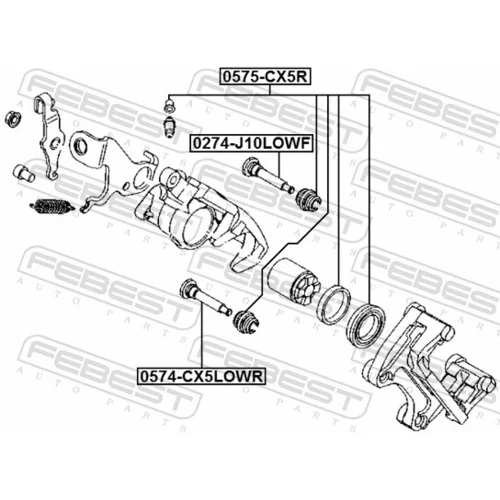 Vodiaci čap brzdového strmeňa 0574-CX5LOWR /FEBEST/ - obr. 1