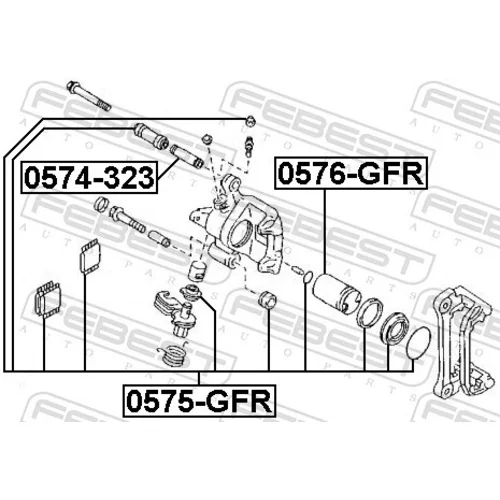 Opravná sada brzdového strmeňa FEBEST 0575-GFR - obr. 1