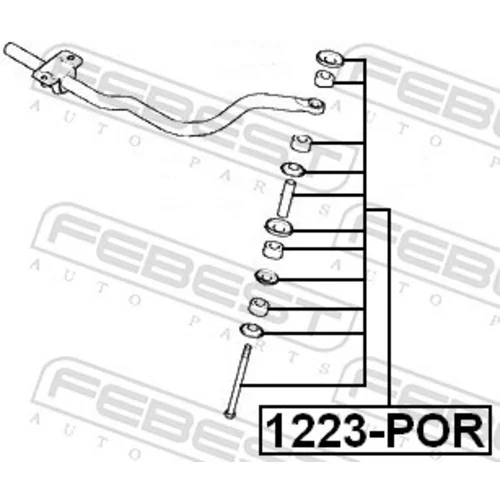 Tyč/Vzpera stabilizátora FEBEST 1223-POR - obr. 1