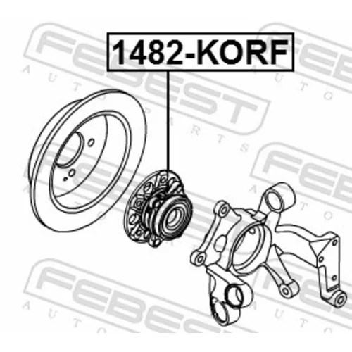 Náboj kolesa FEBEST 1482-KORF - obr. 1