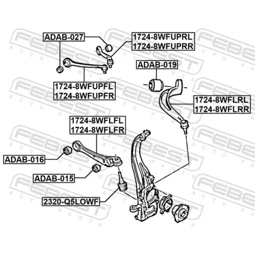 Rameno zavesenia kolies 1724-8WFUPFR /FEBEST/ - obr. 1