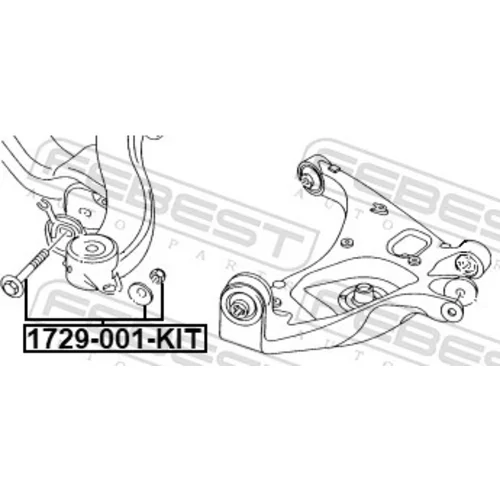 Skrutka pre nastavenie odklonu kolesa 1729-001-KIT /FEBEST/ - obr. 1