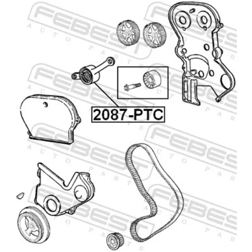 Napínacia kladka ozubeného remeňa FEBEST 2087-PTC - obr. 1