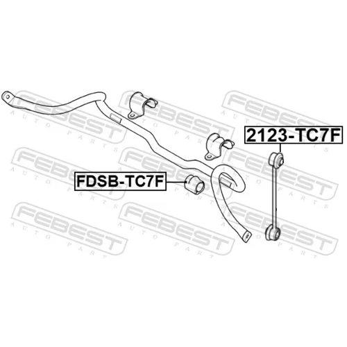 Tyč/Vzpera stabilizátora FEBEST 2123-TC7F - obr. 1