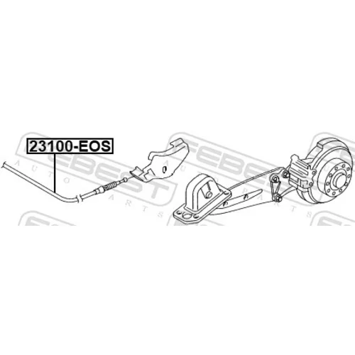 Ťažné lanko parkovacej brzdy FEBEST 23100-EOS - obr. 1