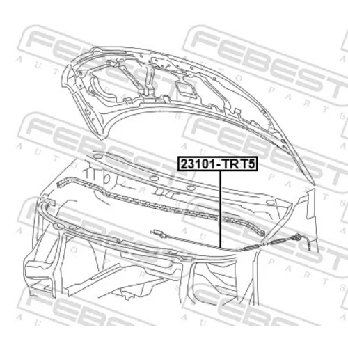 Lanko pre otváranie kapoty motora FEBEST 23101-TRT5 - obr. 1