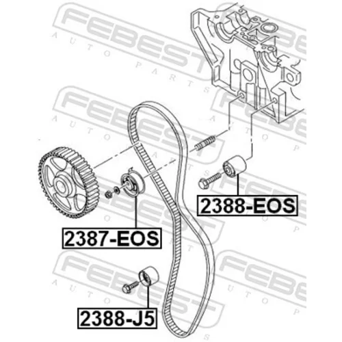 Napínacia kladka ozubeného remeňa FEBEST 2387-EOS - obr. 1
