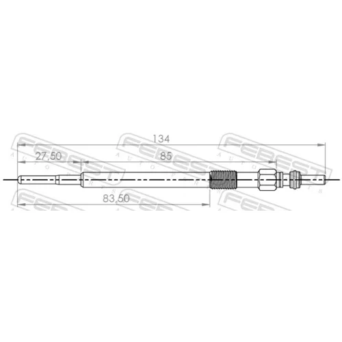 Žeraviaca sviečka FEBEST 27642-001 - obr. 1