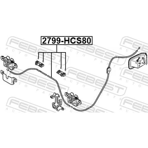 Lanko pre otváranie kapoty motora FEBEST 2799-HCS80 - obr. 1